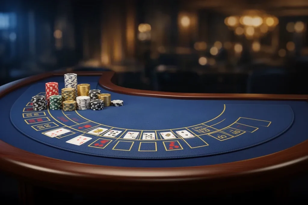 Ảnh minh hoạ thảm chia bài cho mục luật chơi casino 789BET